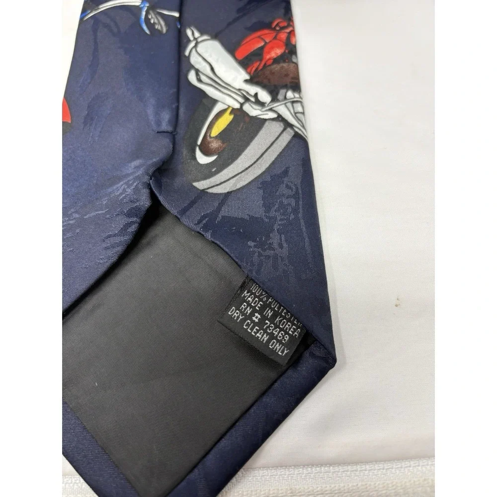 Vintage 1993 Cartoons Looney Tunes Mania- Taz Tasmanian Devil Motorcycle Necktie